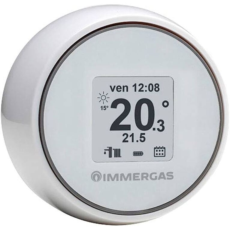 Cronotermostato Smart Immergas Smartech Plus con display digitale per controllo temperatura ambiente e gestione riscaldamento, compatibile con app mobile via Bluetooth