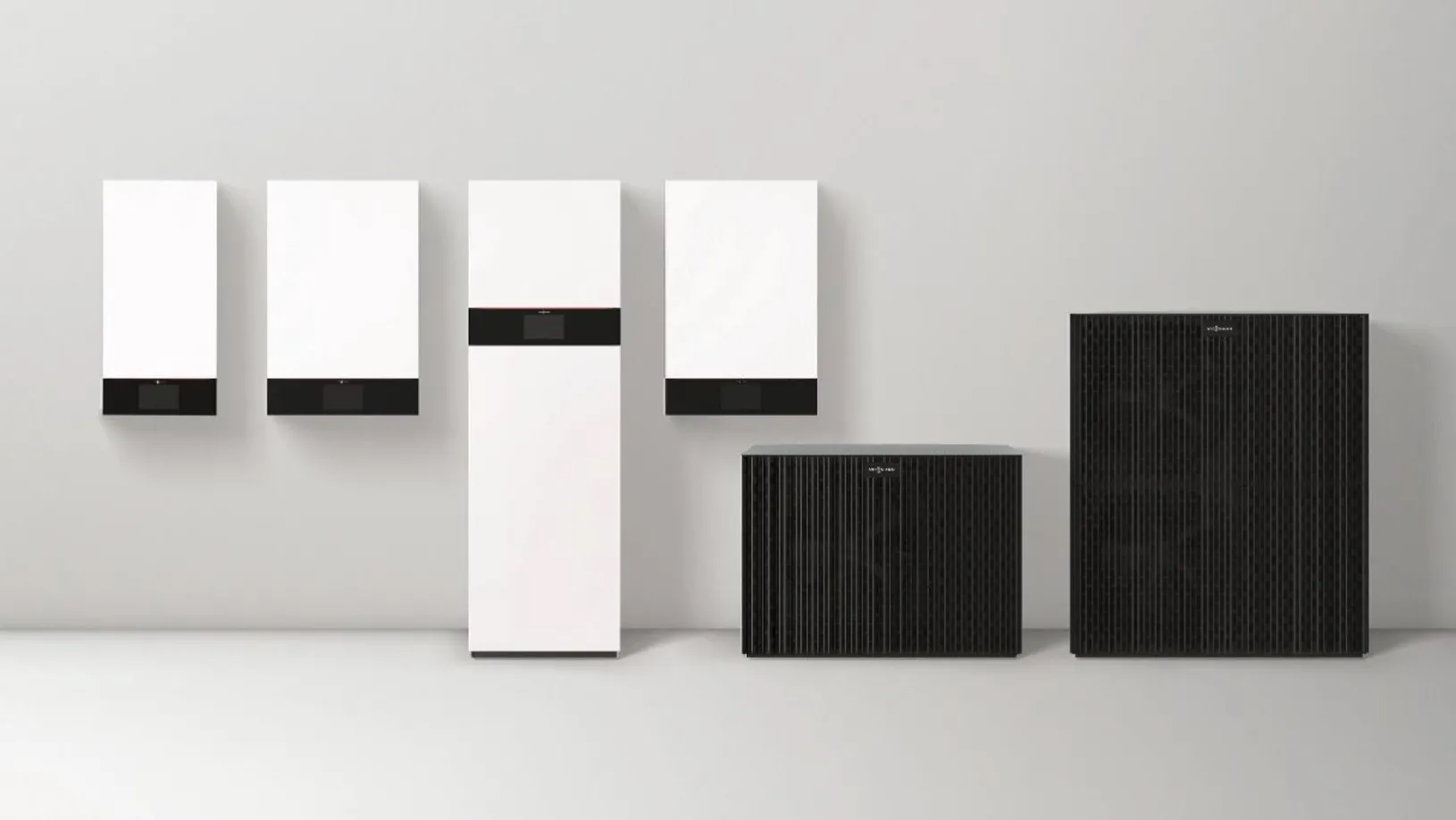 Pompe di calore Viessmann con design moderno a parete e a pavimento